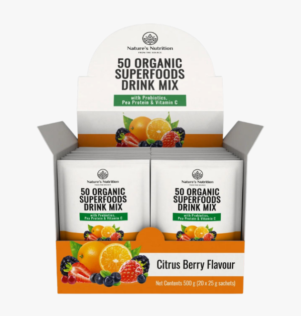 50 Organic Superfoods Drink Mix Box
